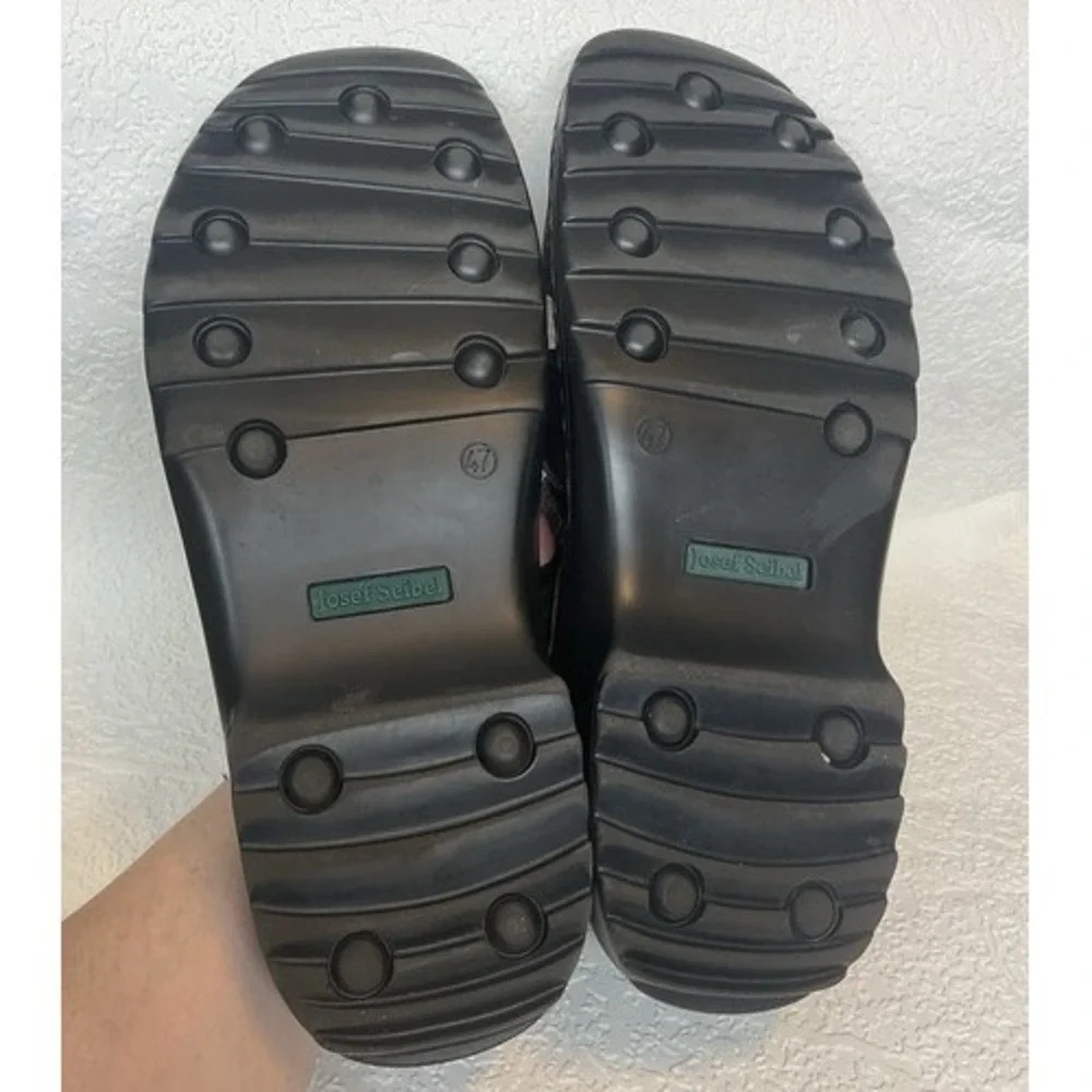 Josef Seibel Jeremy Dark Brown Fisherman Sandals Men 47/US13-13.5 Leather